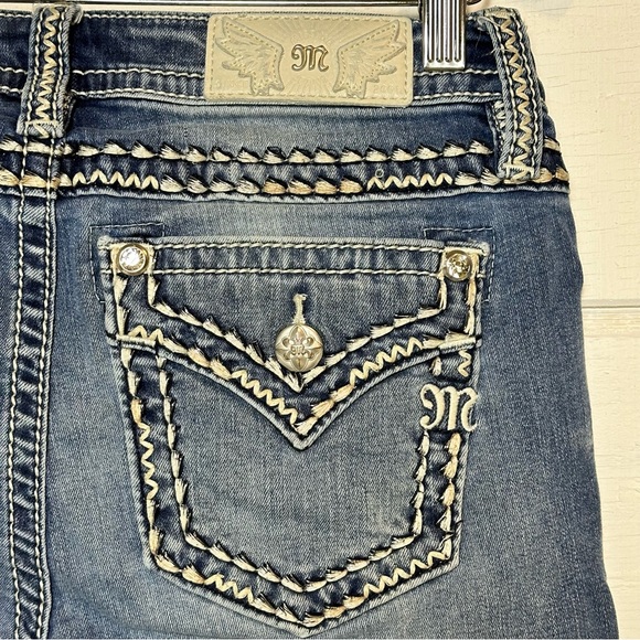 Miss Me Bootcut Medium Wash Jeans Sz28 Y2K Western Mid Rise - Picture 4 of 13